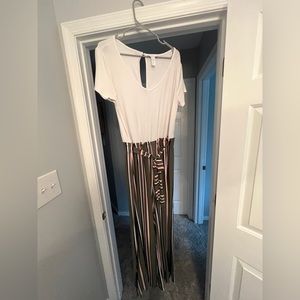 Striped pants jumpsuit